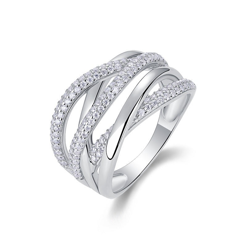 S925 Silver Moissanite Ring