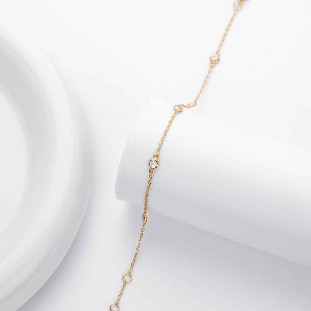 S925 Sterling Silver and Zircon Bracelet