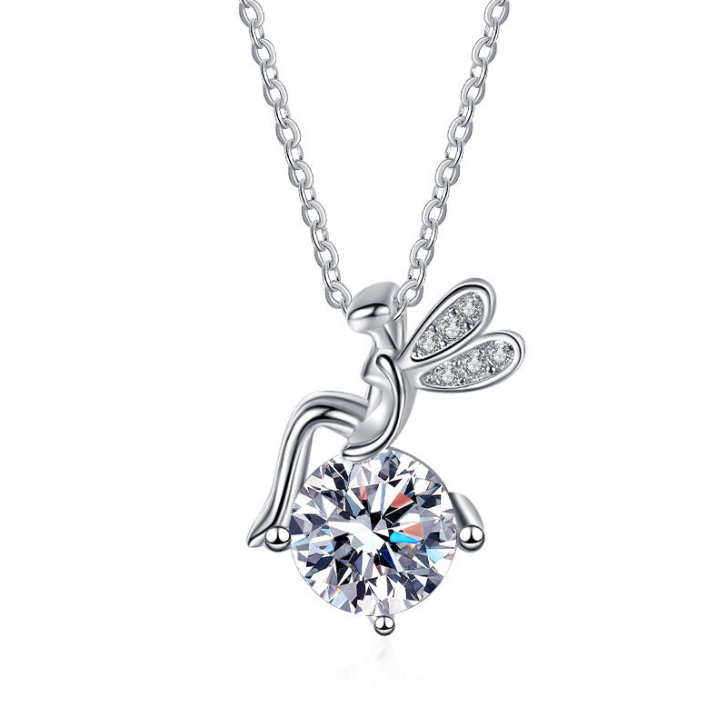 S925 Sterling Silver Moissanite FARCENT Pendant Necklace