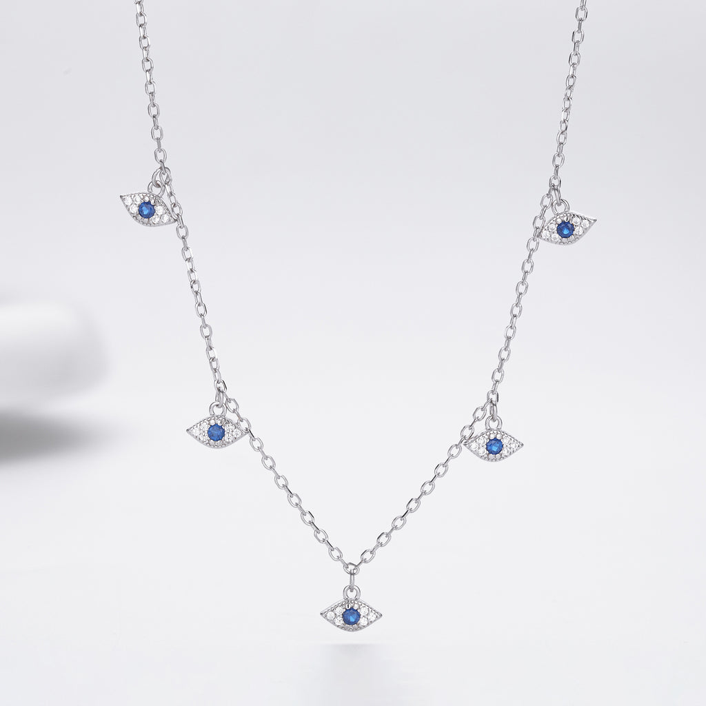 S925 Sterling Silver Fashion Evil Eye Necklace