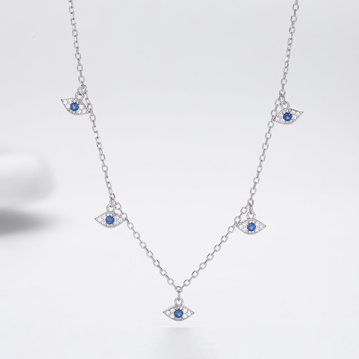 S925 Sterling Silver Fashion Evil Eye Necklace