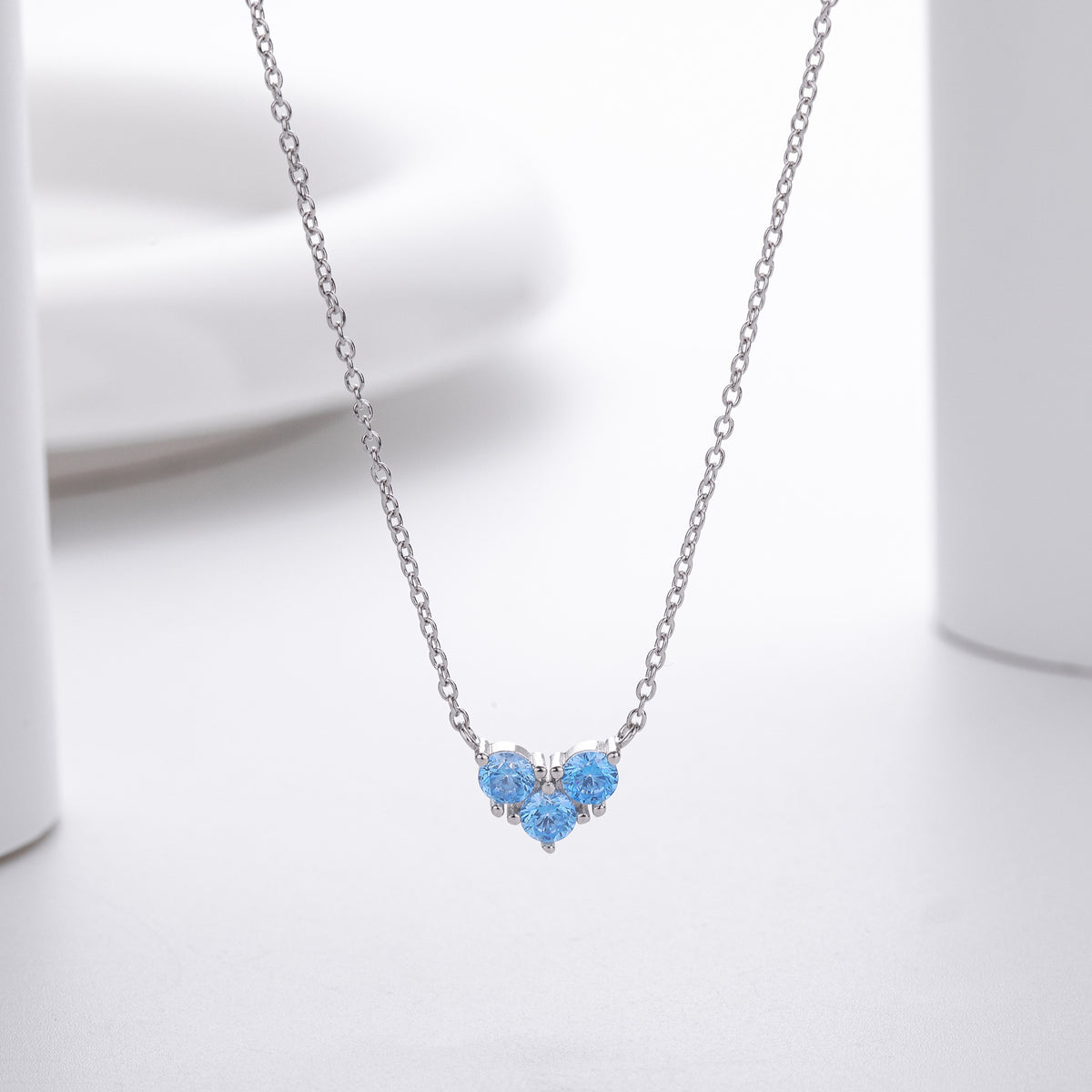 S925 Sterling Silver Niche Design Zirconia Necklace