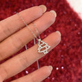 S925 Sterling Silver Christmas Tree Zircon Collarbone Necklace