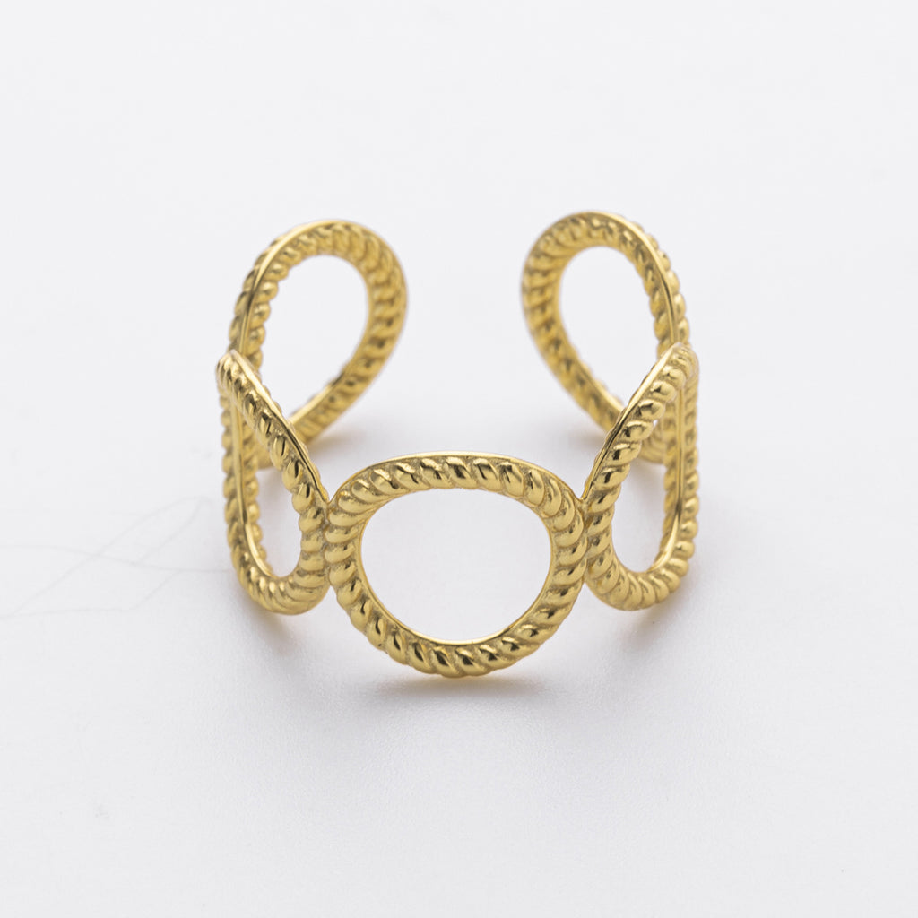 Stylish and unique braided band ring in S925 sterling silver
