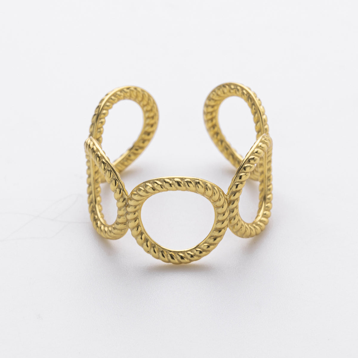 Stylish and unique braided band ring in S925 sterling silver