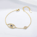 S925 Sterling Silver Devil's Eye Zircon Inlaid Bracelet
