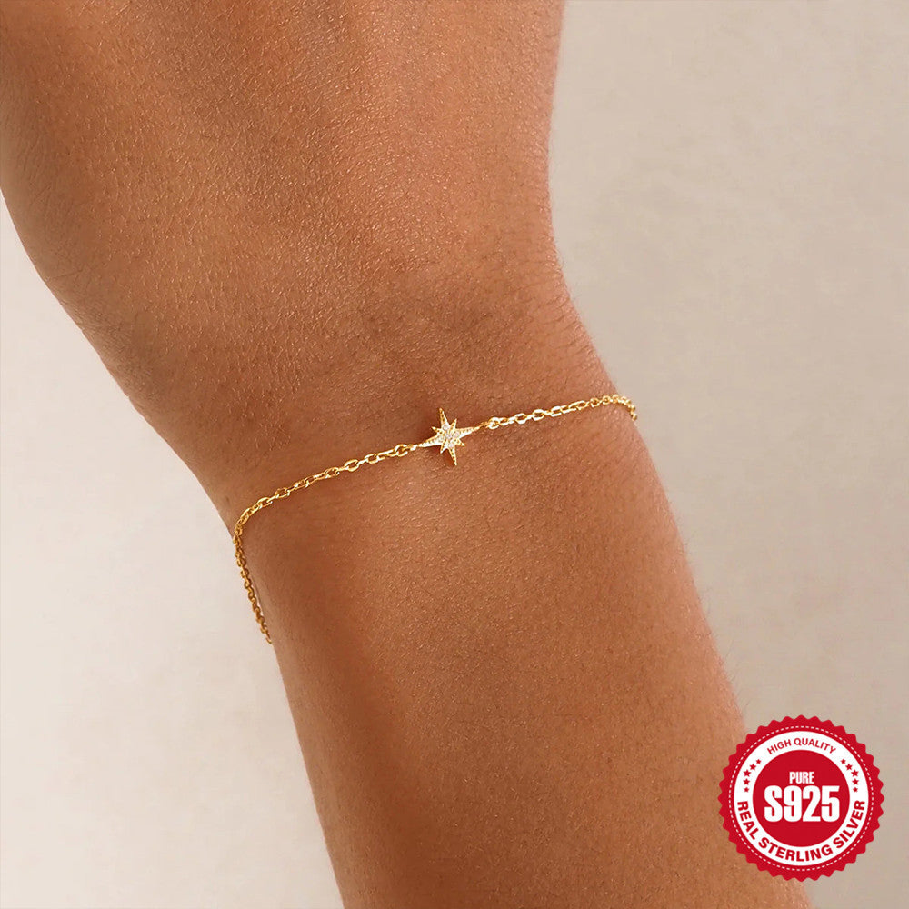 925 sterling silver octagonal zircon bracelet