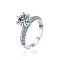 S925 Sterling Silver Moissanite Crown Ring