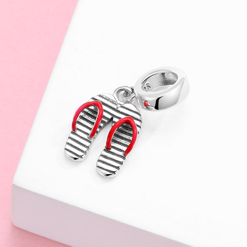 S925 Sterling Silver Flip Flop Pendant