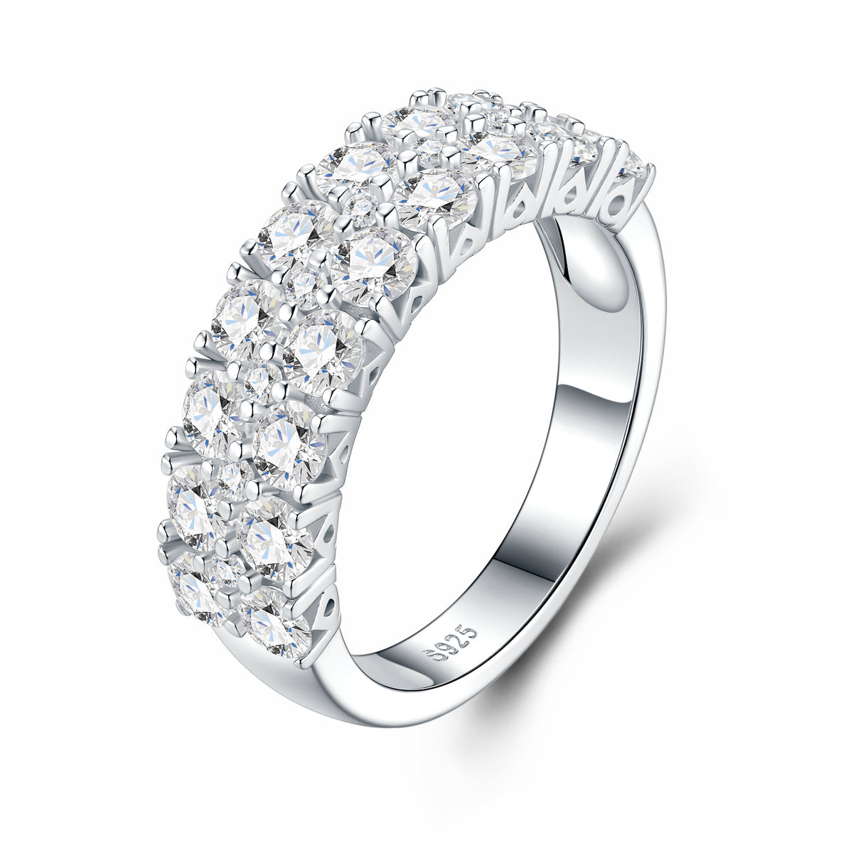S925 Silver Moissanite Ring
