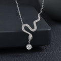S925 Sterling Silver Moissanite Snake Necklace