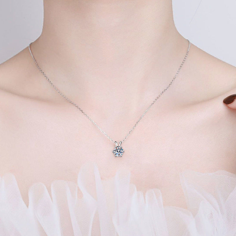 S925 Sterling Silver Classic Six-Claw Necklace