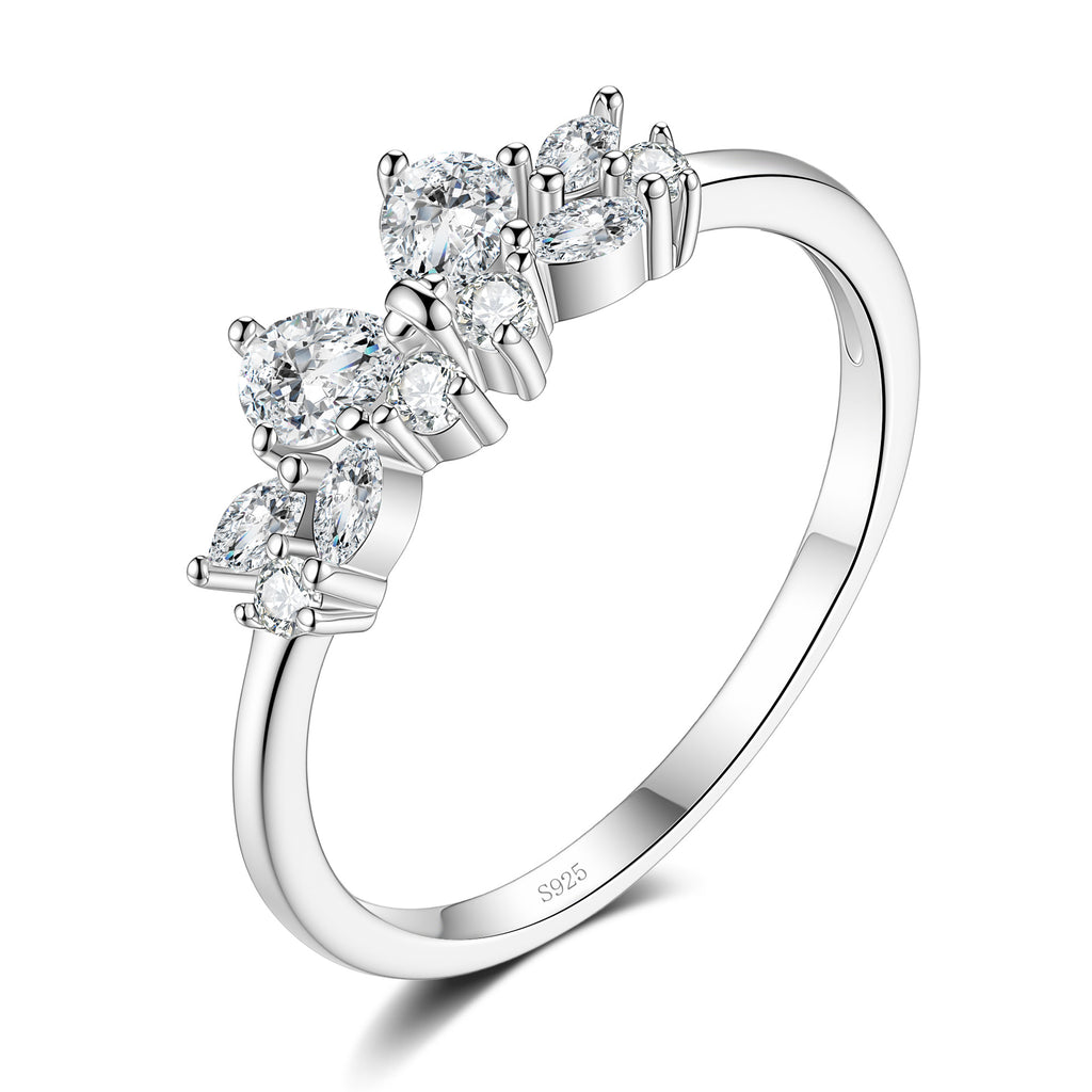 S925 Sterling Silver Moissanite Ring