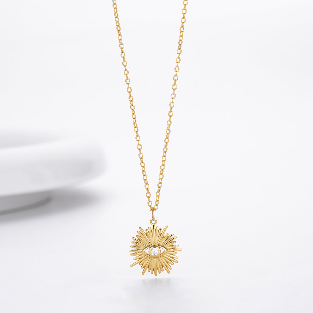 S925 Sterling Silver Fashion Necklace - Evil Eye