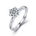 S925 Sterling Silver Moissanite Stars & Ocean Couple Ring