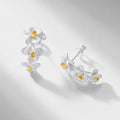 S925 Sterling Silver Vintage Orchid Earrings