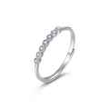 S925 Sterling Silver Seven Stone Moissanite Stackable Ring