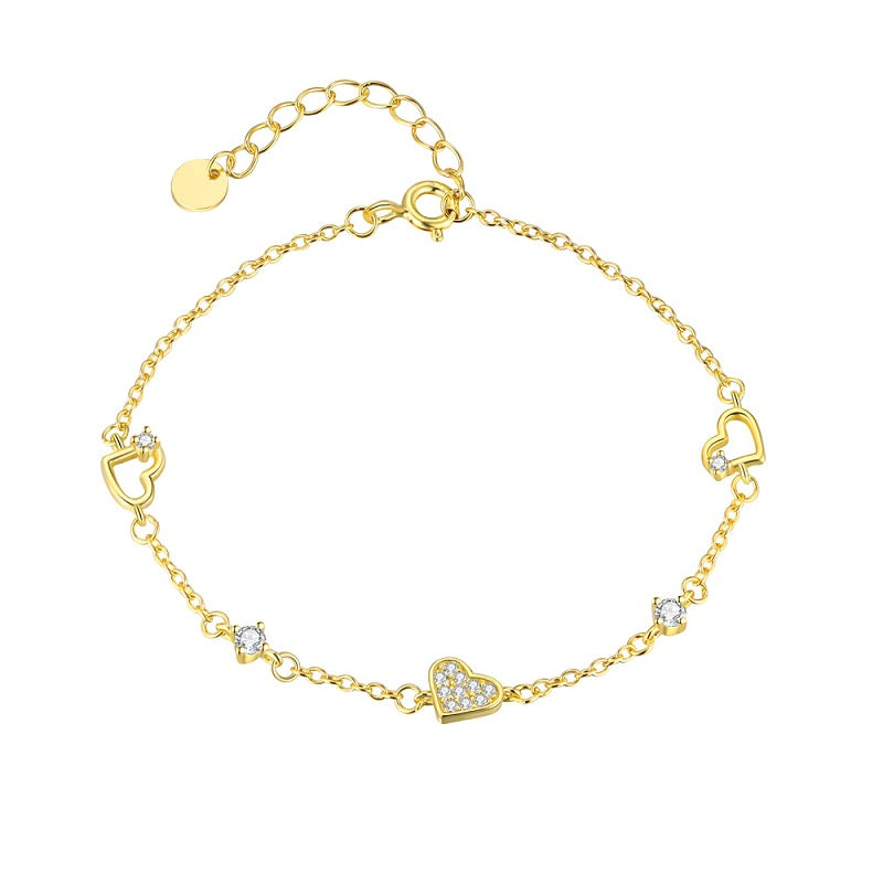 S925 Sterling Silver and Zircon Bracelet