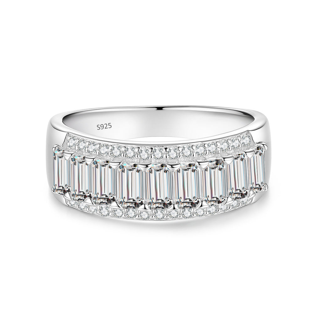 S925 Sterling Silver Moissanite Ring