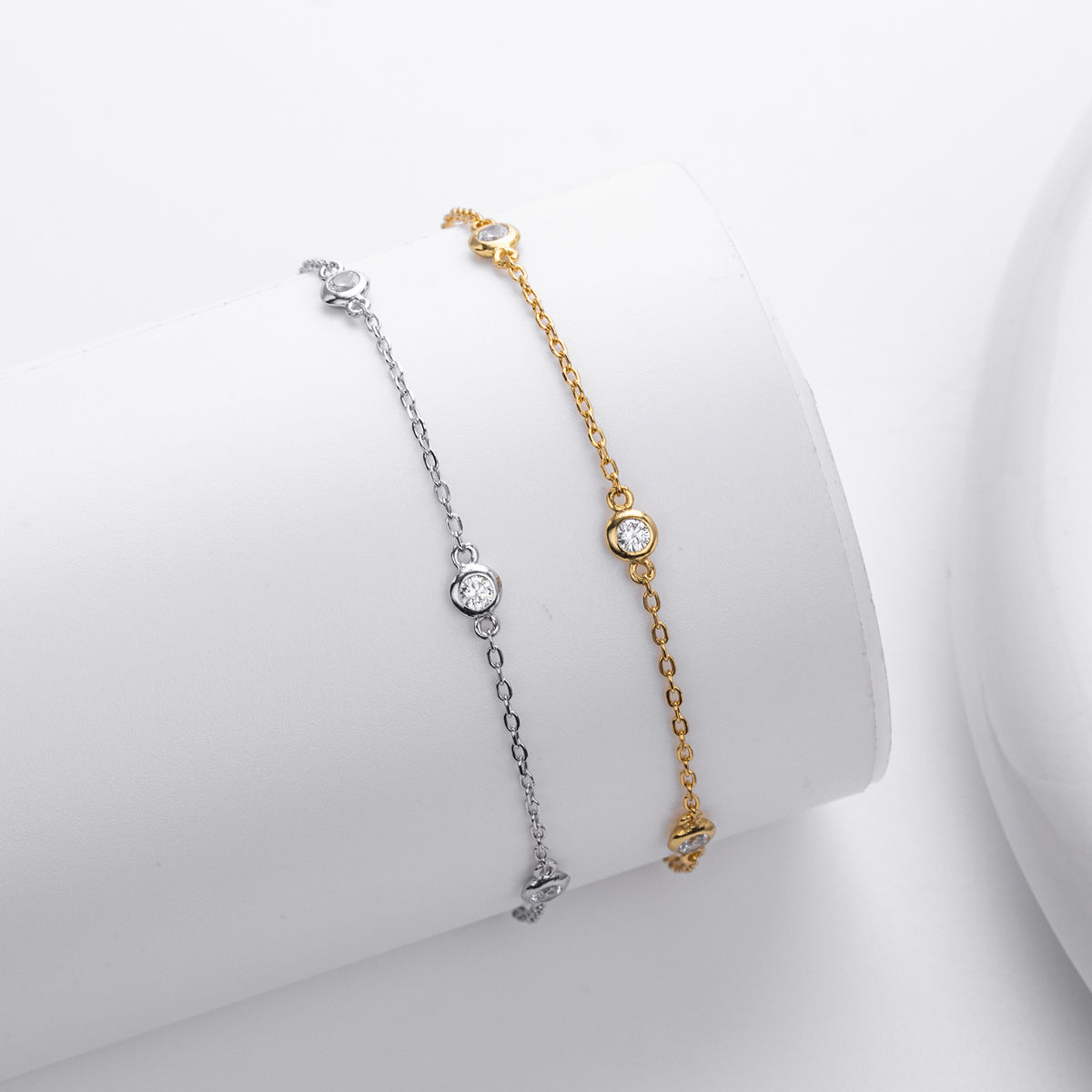 S925 Sterling Silver and Zircon Bracelet