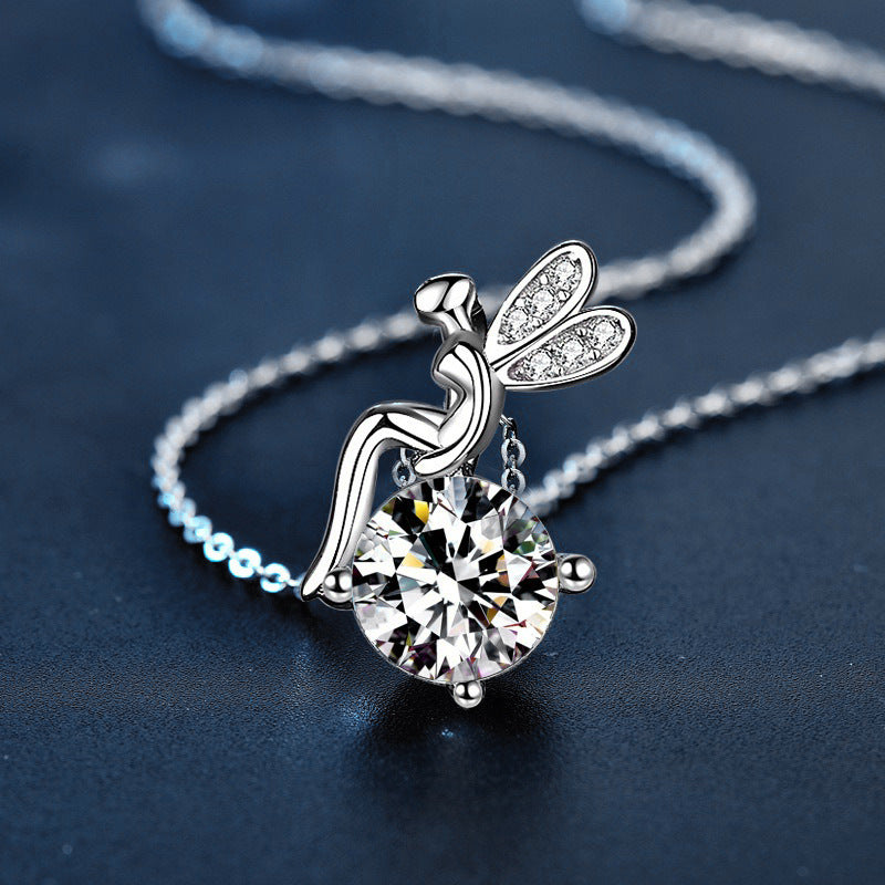 S925 Sterling Silver Moissanite FARCENT Pendant Necklace
