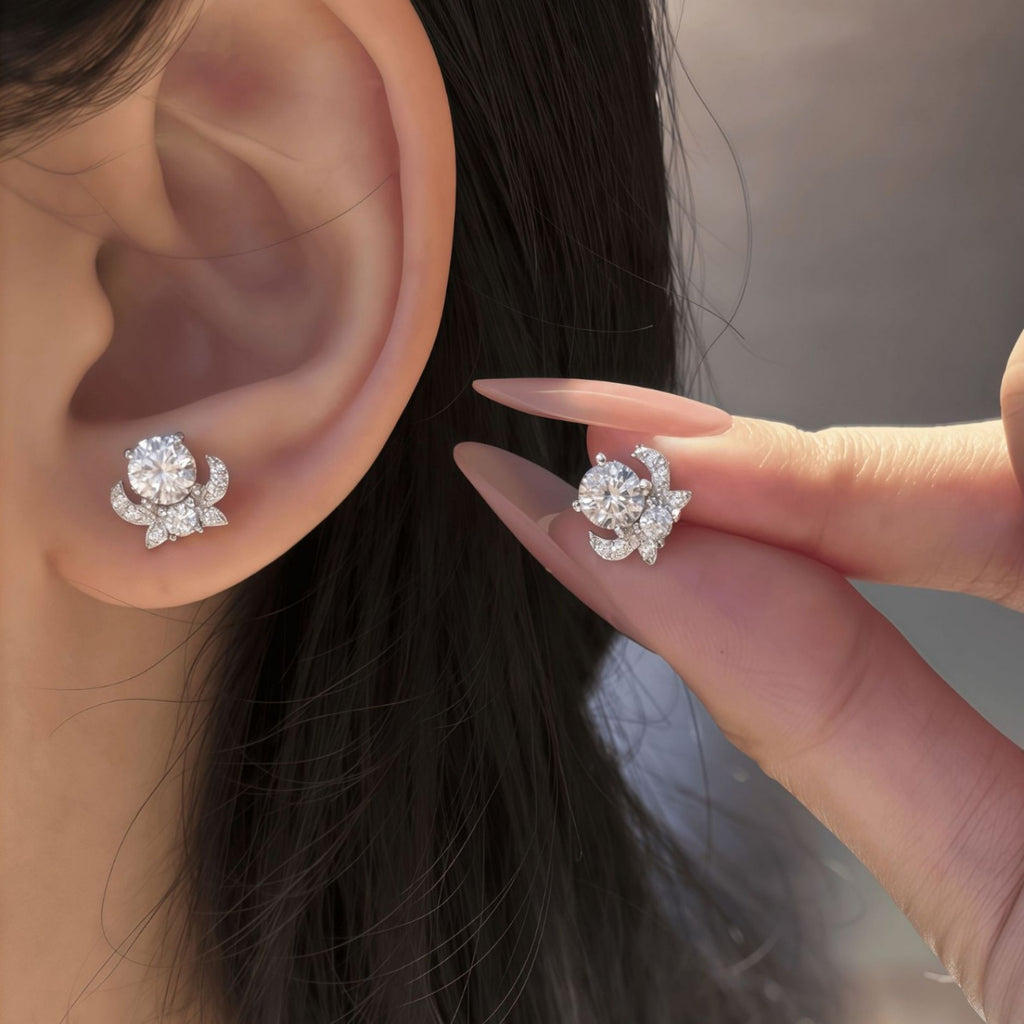 S925 Sterling Silver Moissanite Earrings