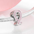 S925 Sterling Silver Red Ribbon Bead Pendant