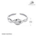 S925 Sterling Silver Ring, Stylish and Unique Plain Wave Pattern