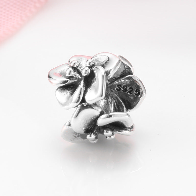 S925 Sterling Silver Surrounding Flower Bead Pendant