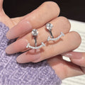 S925 Sterling Silver Moissanite Smiley Face Stud Earrings