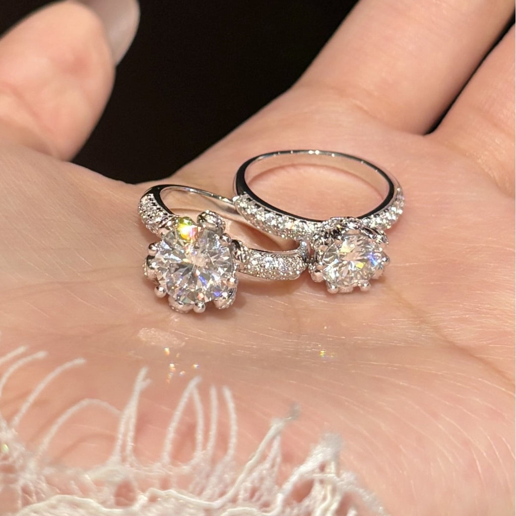 S925 Sterling Silver Moissanite Ring
