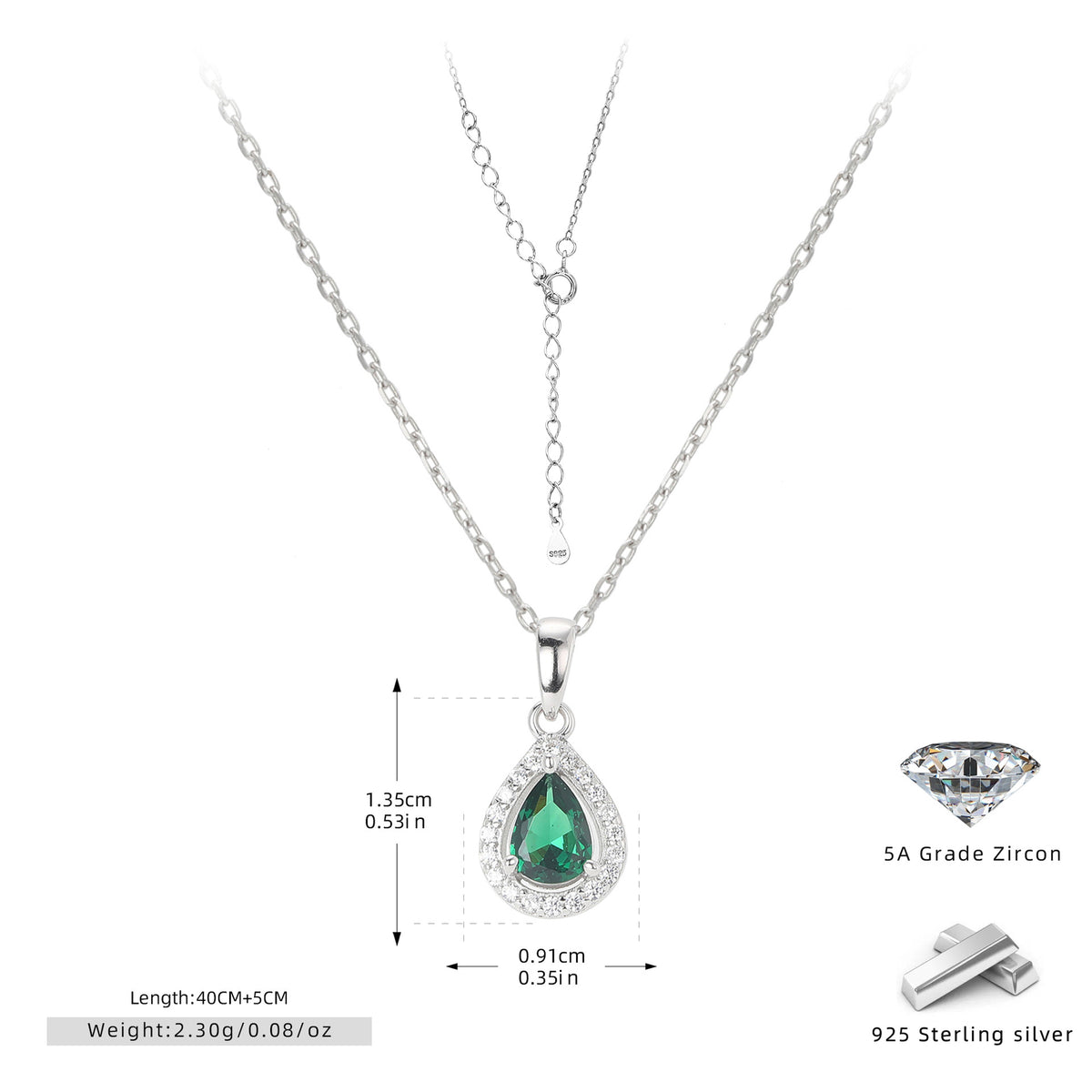 European and American style double-layer zircon earrings and light luxury zircon necklace