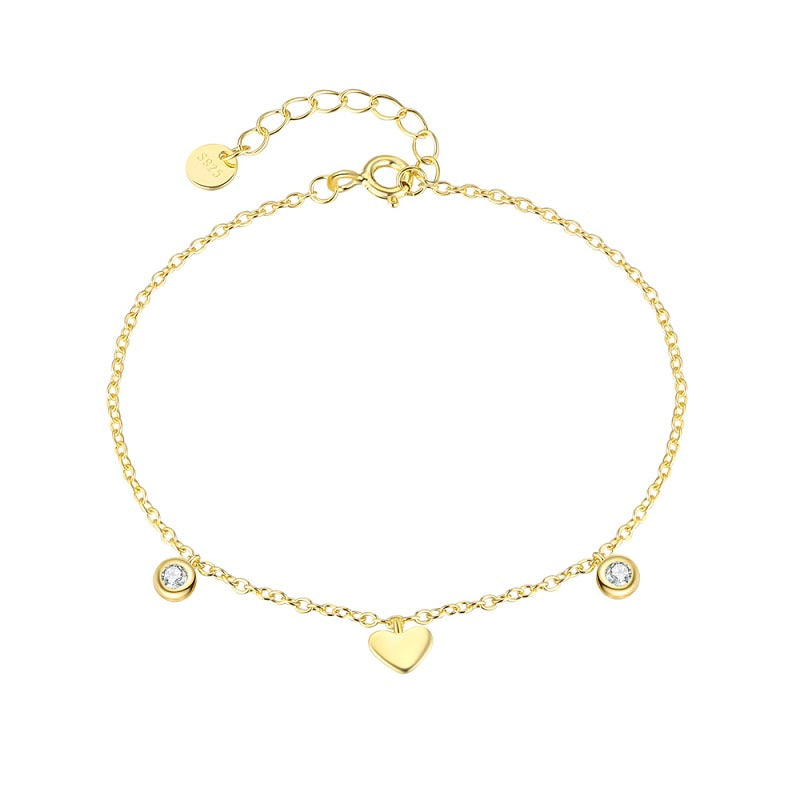 S925 Sterling Silver and Zircon Bracelet