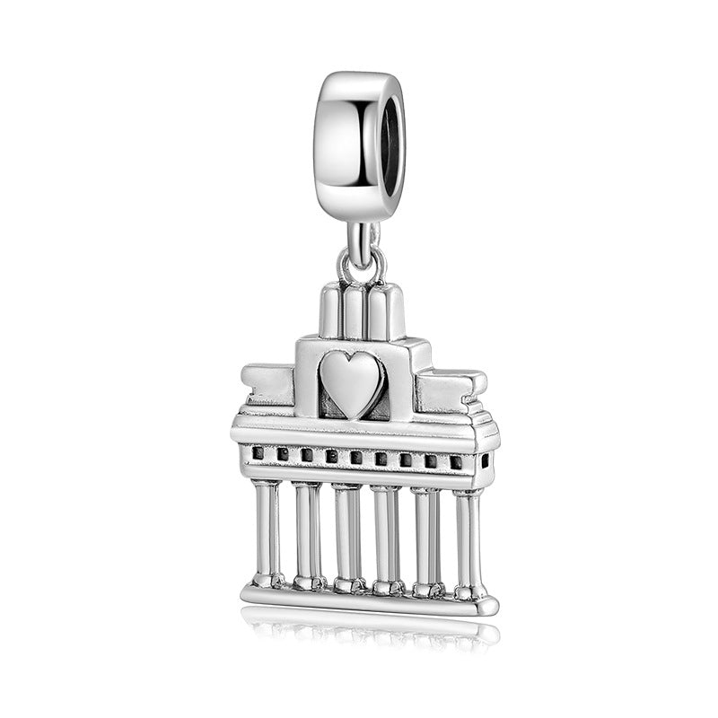 S925 Sterling Silver Brandenburg Gate Pendant