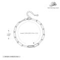 S925 Sterling Silver Openwork Paperclip Chain Bracelet