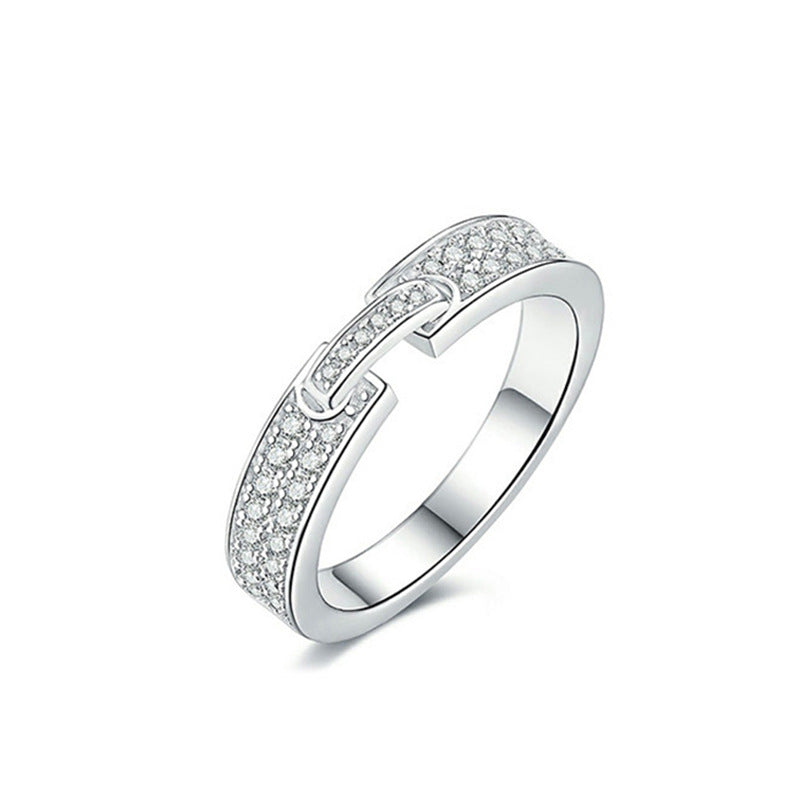 S925 Sterling Silver Moissanite Engagement Ring
