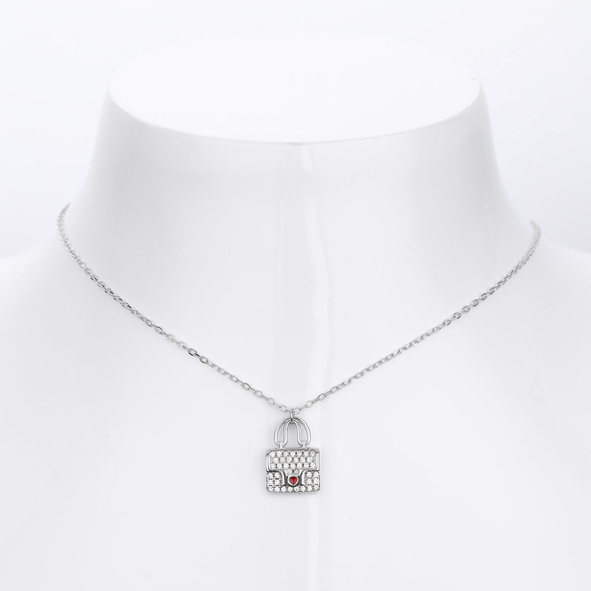 S925 Sterling Silver Fashionable Versatile Zirconia Necklace for Bags
