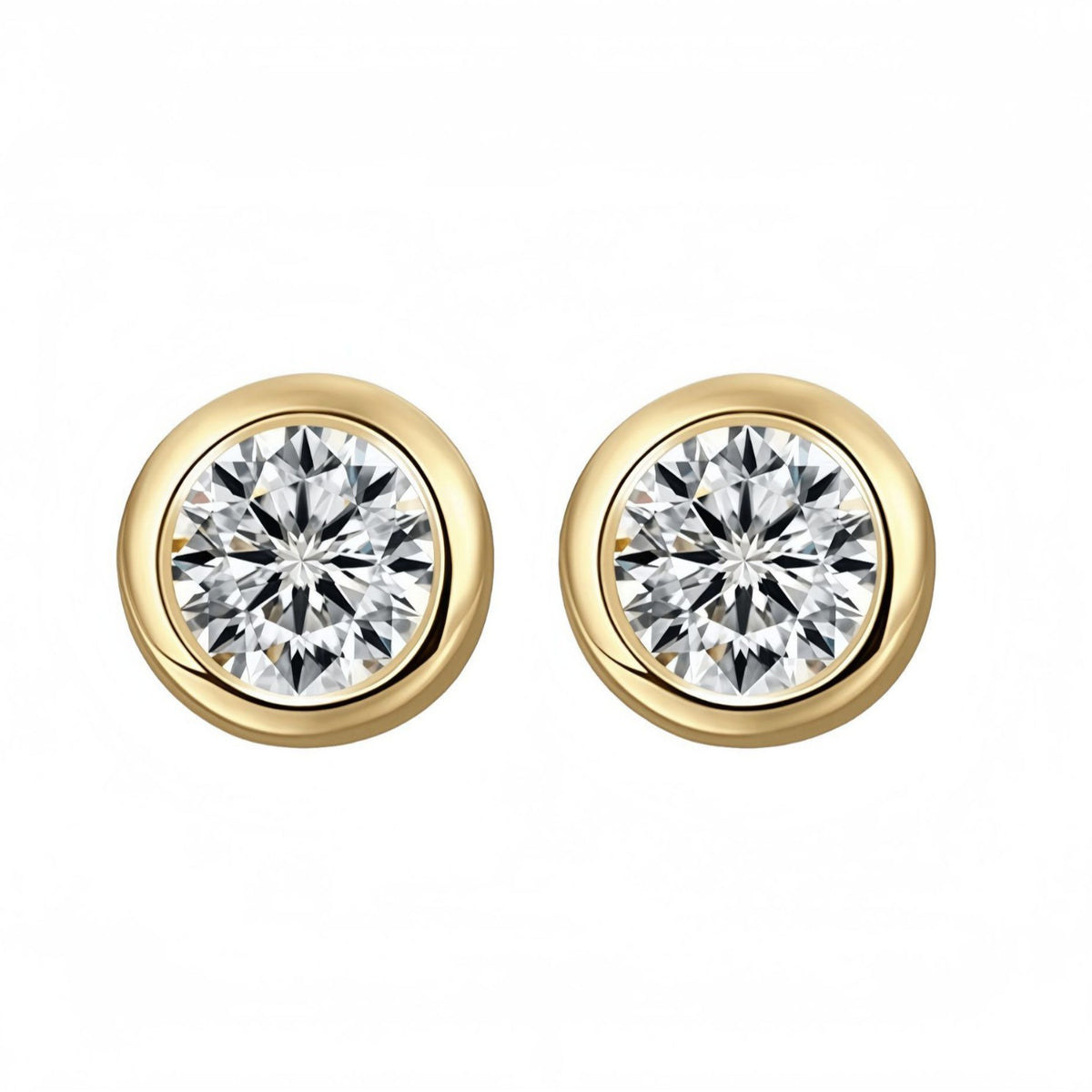 S925 Silver Round Moissanite Bubble Stud Earrings