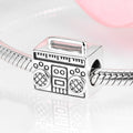 S925 Sterling Silver Vintage Radio Shape Pendant