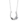 S925 Sterling Silver Moissanite Shadow Streamer Pendant Necklace