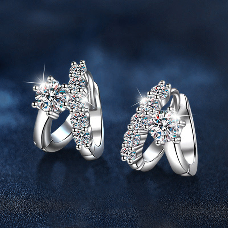 S925 Sterling Silver Moissanite Earrings