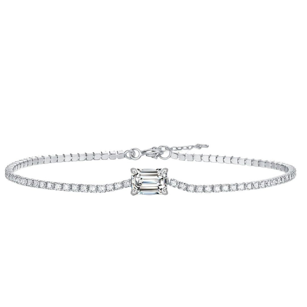 S925 Silver Aurora Moissanite Bracelet
