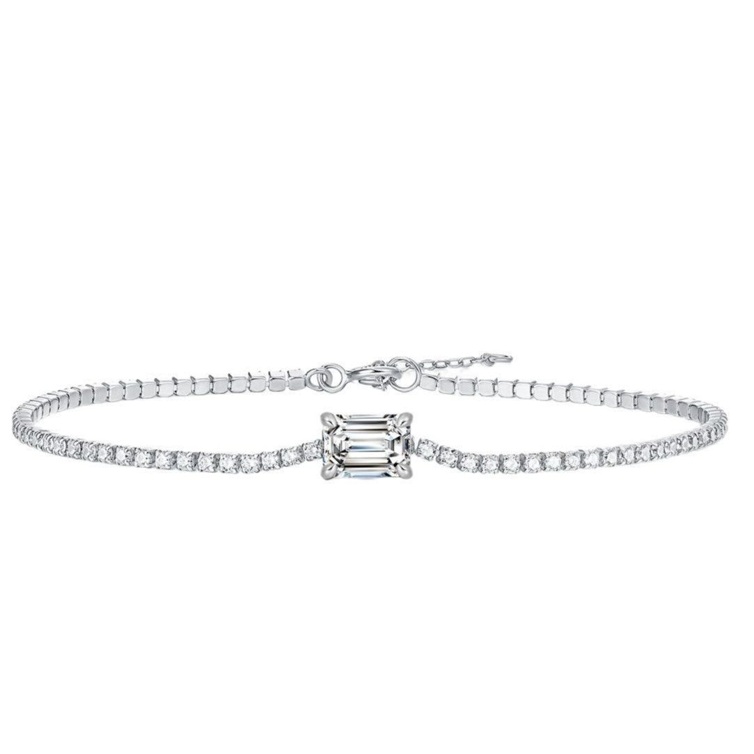 S925 Silver Aurora Moissanite Bracelet