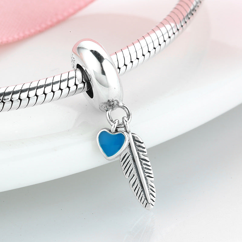 S925 Sterling Silver Feather Pendant