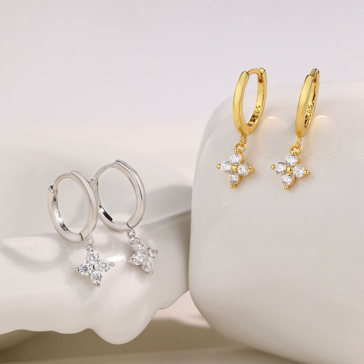 S925 Sterling Silver Earrings Set with Zirconia