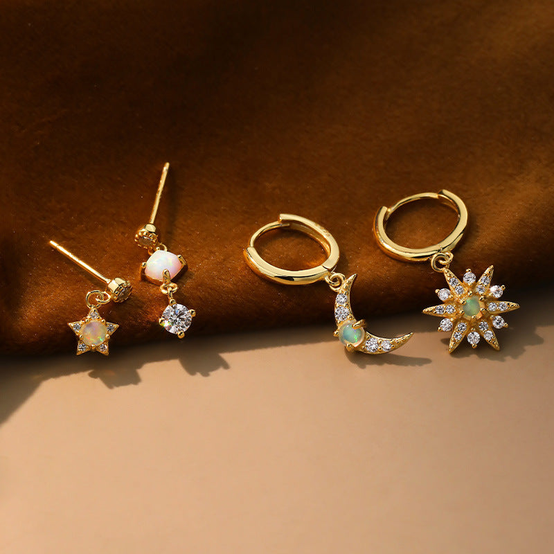 S925 Sterling Silver Earrings Set with Zirconia