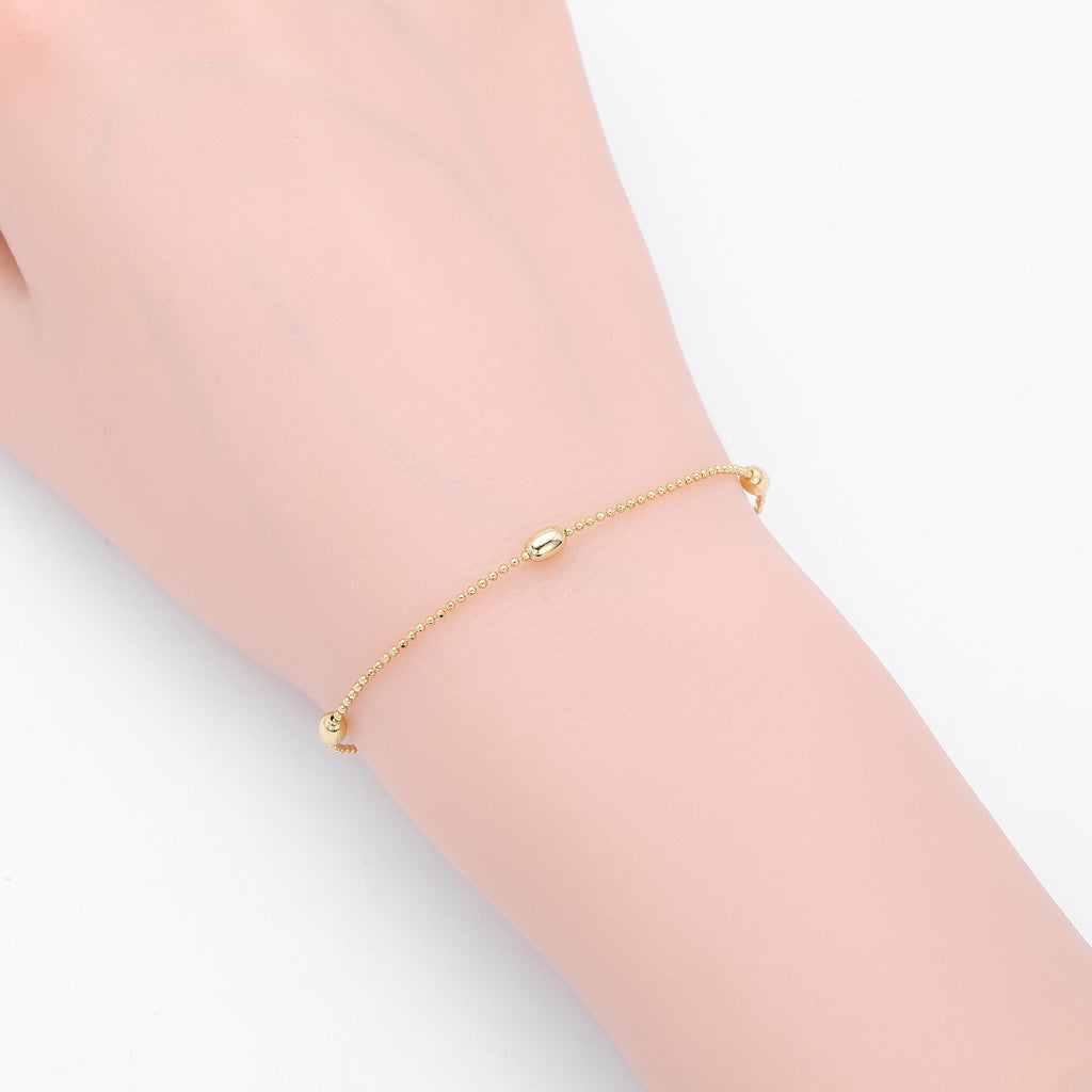S925 Sterling Silver Tiny Bead Bracelet