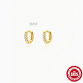 925 Sterling Silver & Zircon Hoop Earrings (men and women)