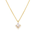 S925 Sterling Silver Geometric Diamond Zircon Pendant Necklace