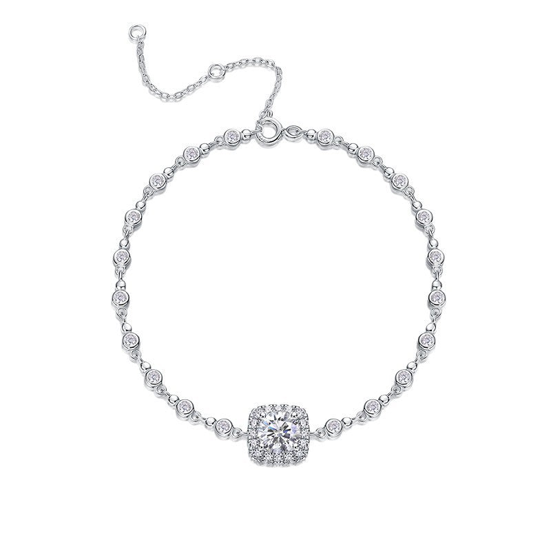 New Moissanite S925 Sterling Silver Bracelet